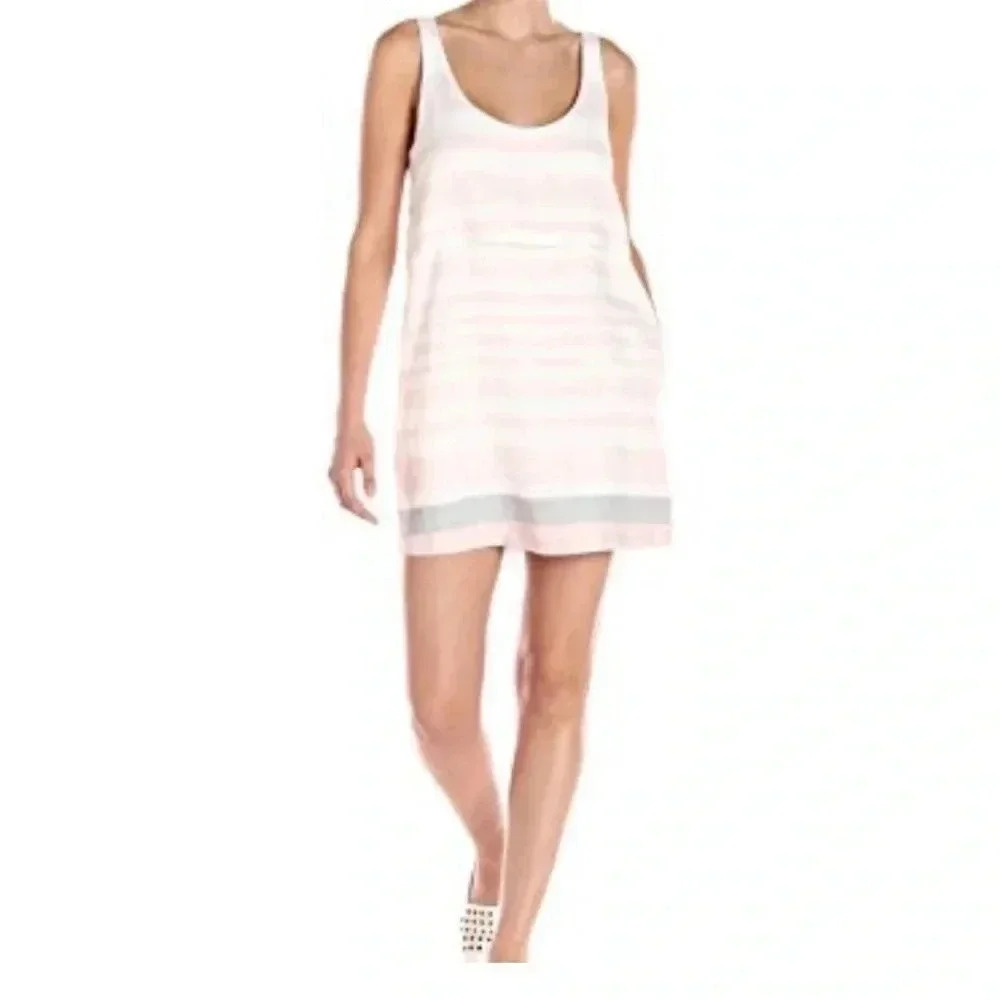 Mara Hoffman Striped Linen Sleeveless Mini Dress Women's Size 2